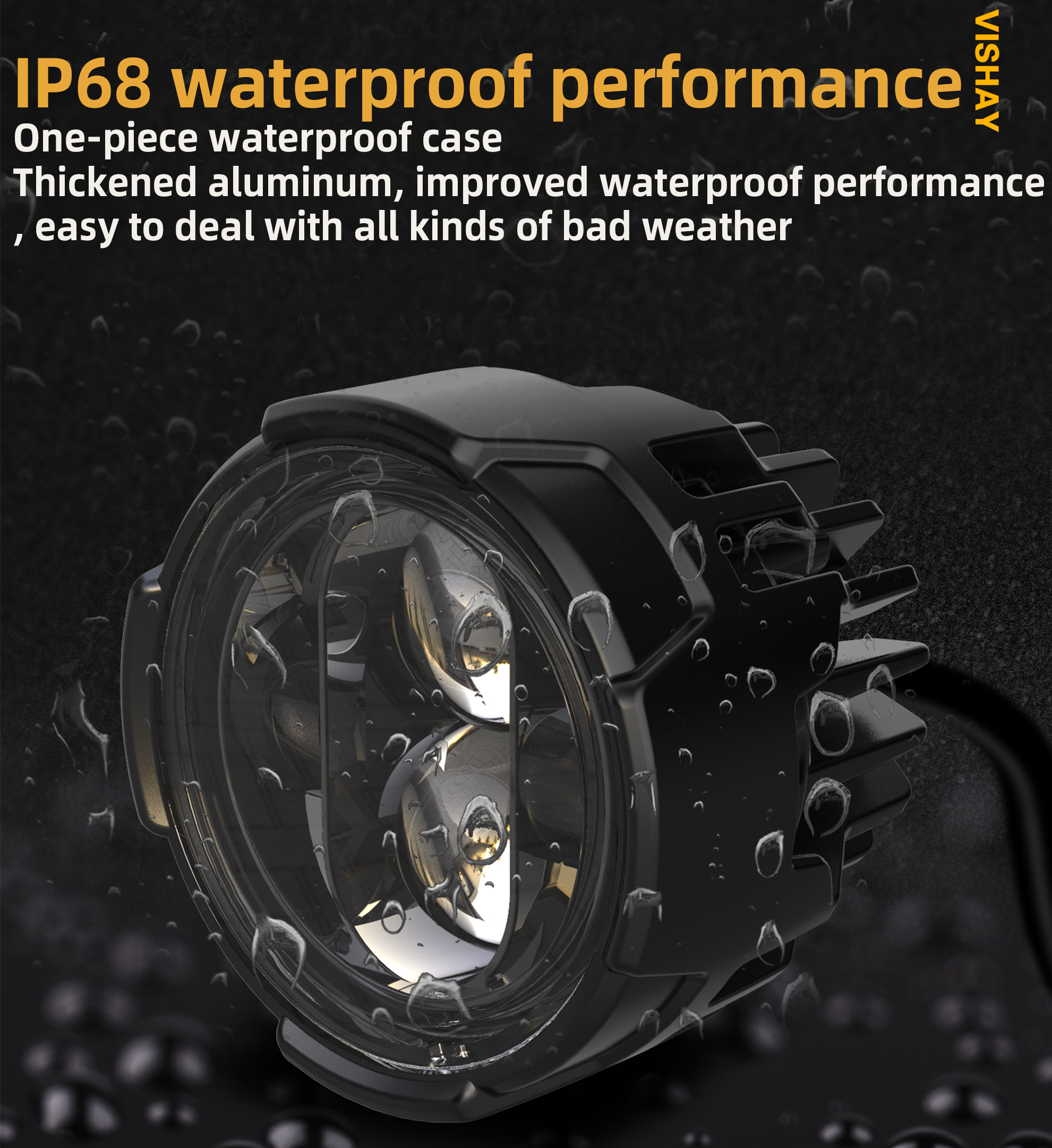 Upgrade Your Ride with Universal Motorcycle Headlight Featuring US C R E E Lamp Bead
