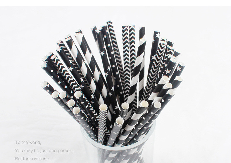 Degradable pulp paper straws 6mm millimeter color straws for bar birthday party DIY home decorate