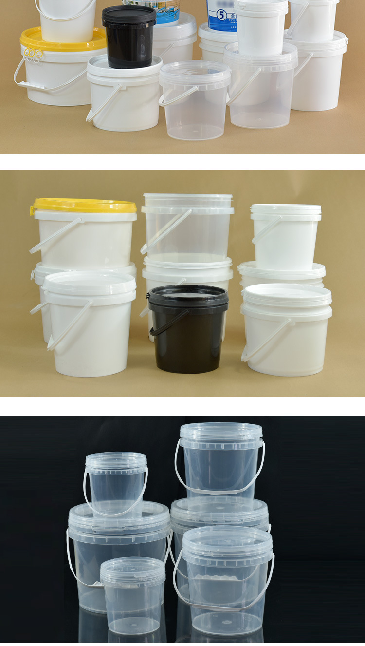 Eco-friendly Plastic Bucket With Handle for 1 Gallon Washing Powder Detergent Storage