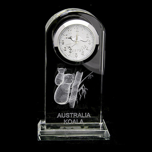 Fancy Crystal Watches Desk Watch Recognition Awards Logo Custiomized