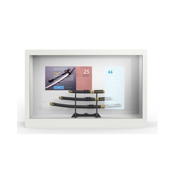 55 Inch Transparent LCD Display Plug And Play With Powerful LED Backlight