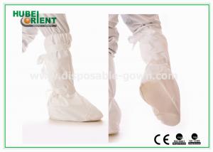 Buy cheap Nonskid Microporous Disposable Shoe Covers Booties / White Disposable Foot Gloves product