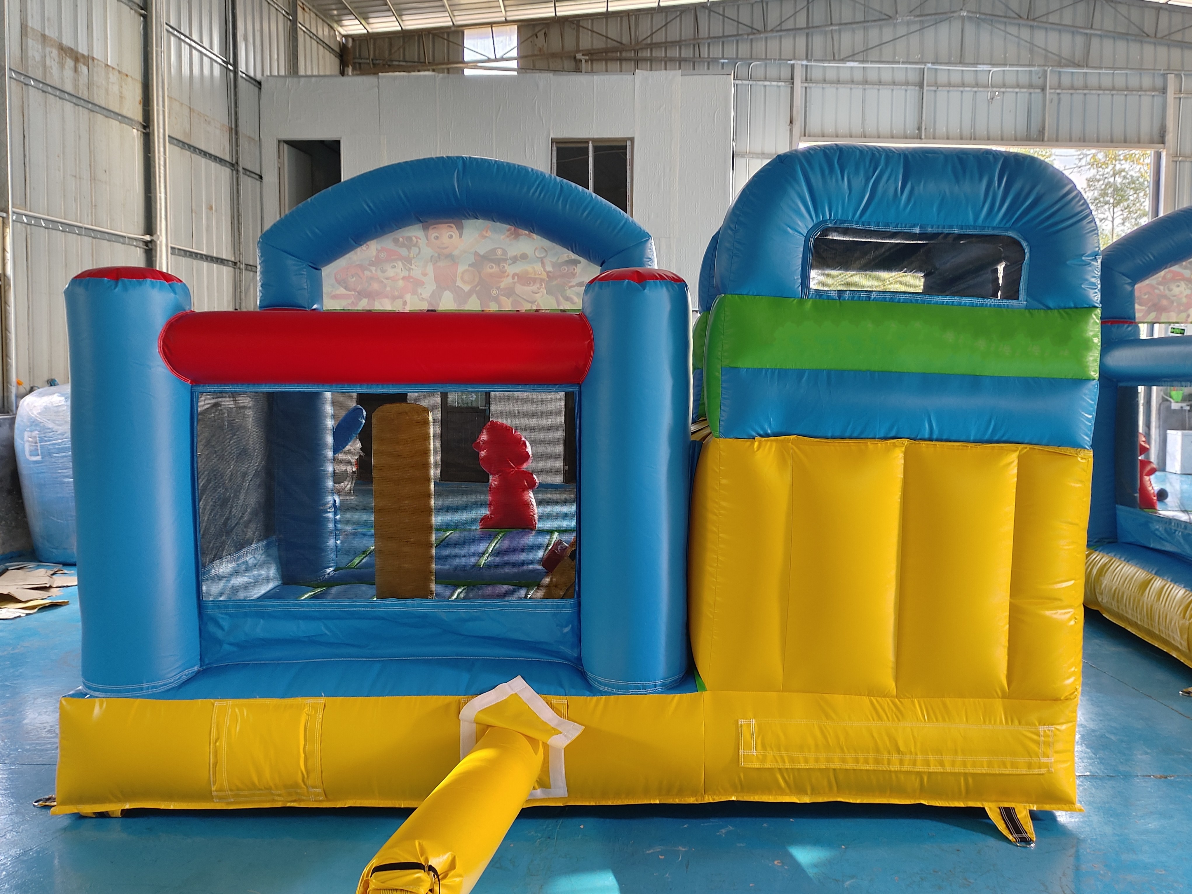 Popular Cartoon Inflatable Bounce House With Slides PAW Patrol Inflatable Combo For Kids
