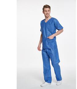 Wholesale Medical Disposable Lab Coats SMS Non Woven PP Stretchable Surgical Lab Gown Hospital Uniform