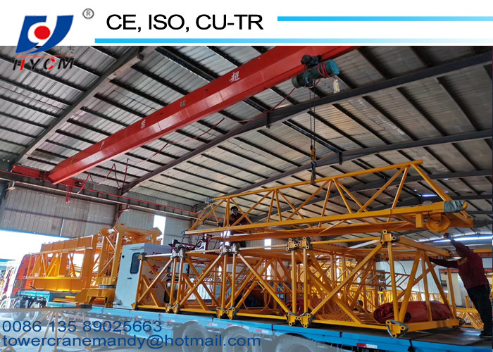 40m Freestanding Height Topless Tower Cranes QTP80(5515) Model Tower Crane 6tons Block Mast Section Self Climbing Crane