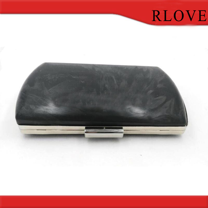 Iron Metal handbag plastic box clutch frame for ladies purse with different color