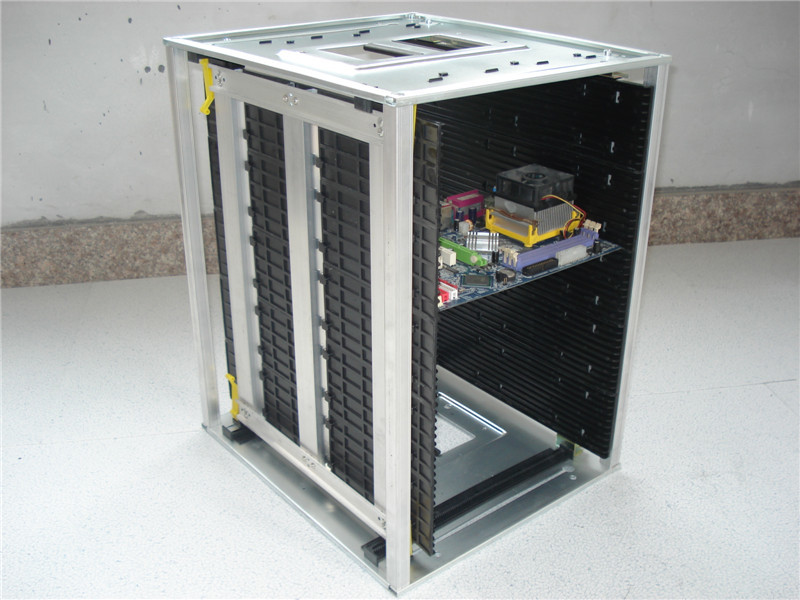High Precision PCB Magazine Rack , ESD Storage Racks Zinc Coating Steel Material