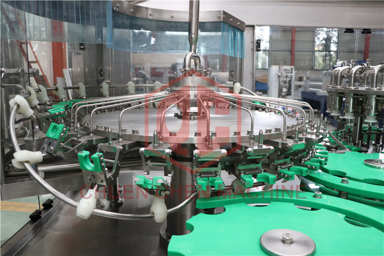 10000BPH Combi Glass Bottle Filling Machine Hot Fill Bottling Equipment With Return System