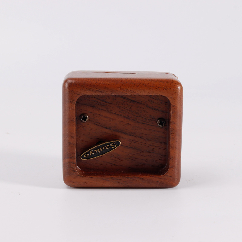 Black walnut wooden music box Castle in the Sky ornaments crafts gifts gifts wood OEM wooden products custom