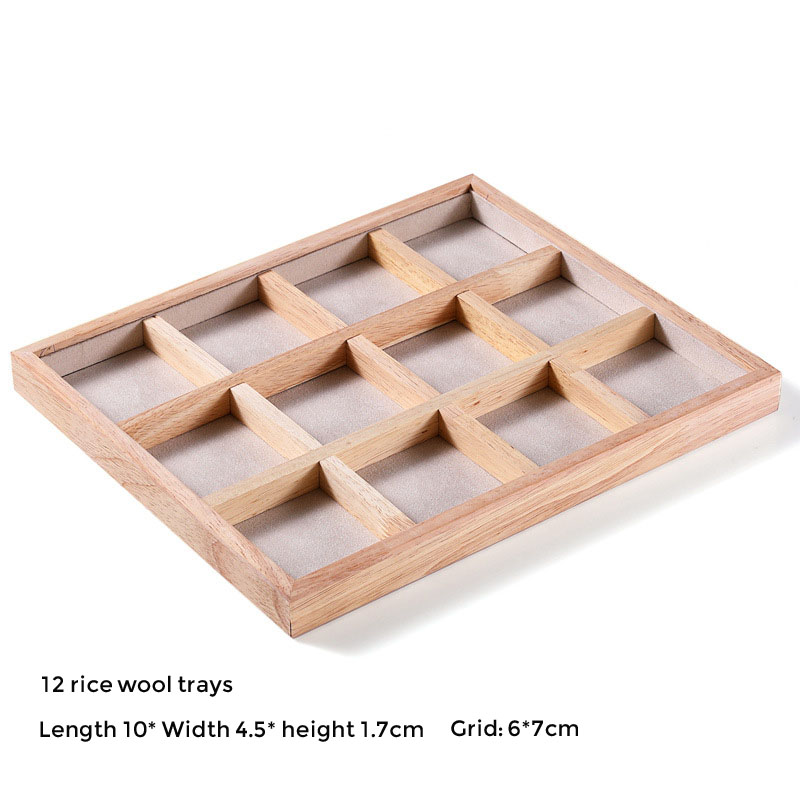 Retail Wood Jewelry Holder Stand Display Set For Necklaces Pendants