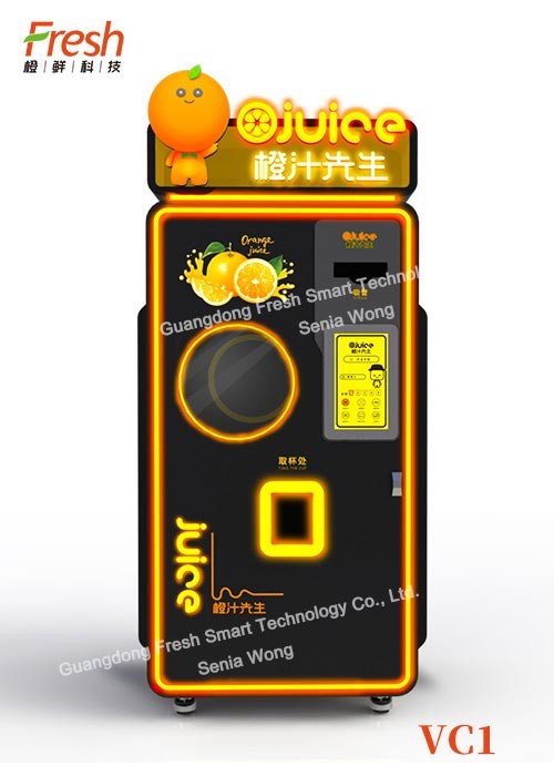 new model pure juice Fresh fruit mutilfunction orange Squeezing Automatic Beverage black Vending Machine