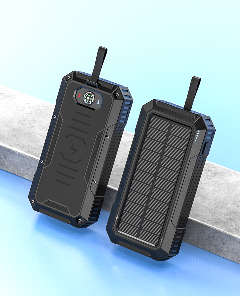 15W Output Power Private Mold Wireless Charging Solar Power Bank for iPhone 30000mAh