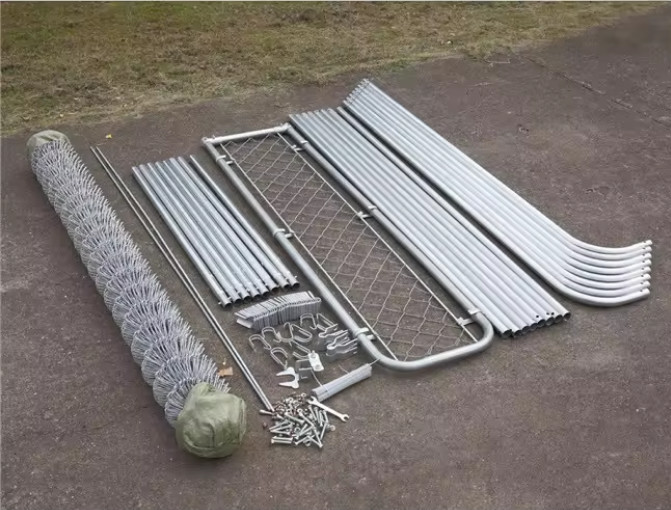 10x10x6ft Steel Dog Kennel Galvanized Chain Link Dog Run Kennel