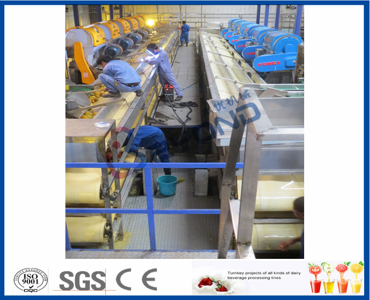 Fruit Juice Processing Equipment Orange Processing Line 5000kg / Hour ISO9001 CE/SGS