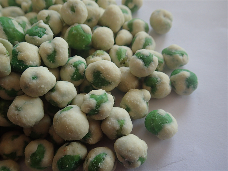 Garlic Sweet Spicy Green Pea Snack Wheat Flour Dried Roasted Peas
