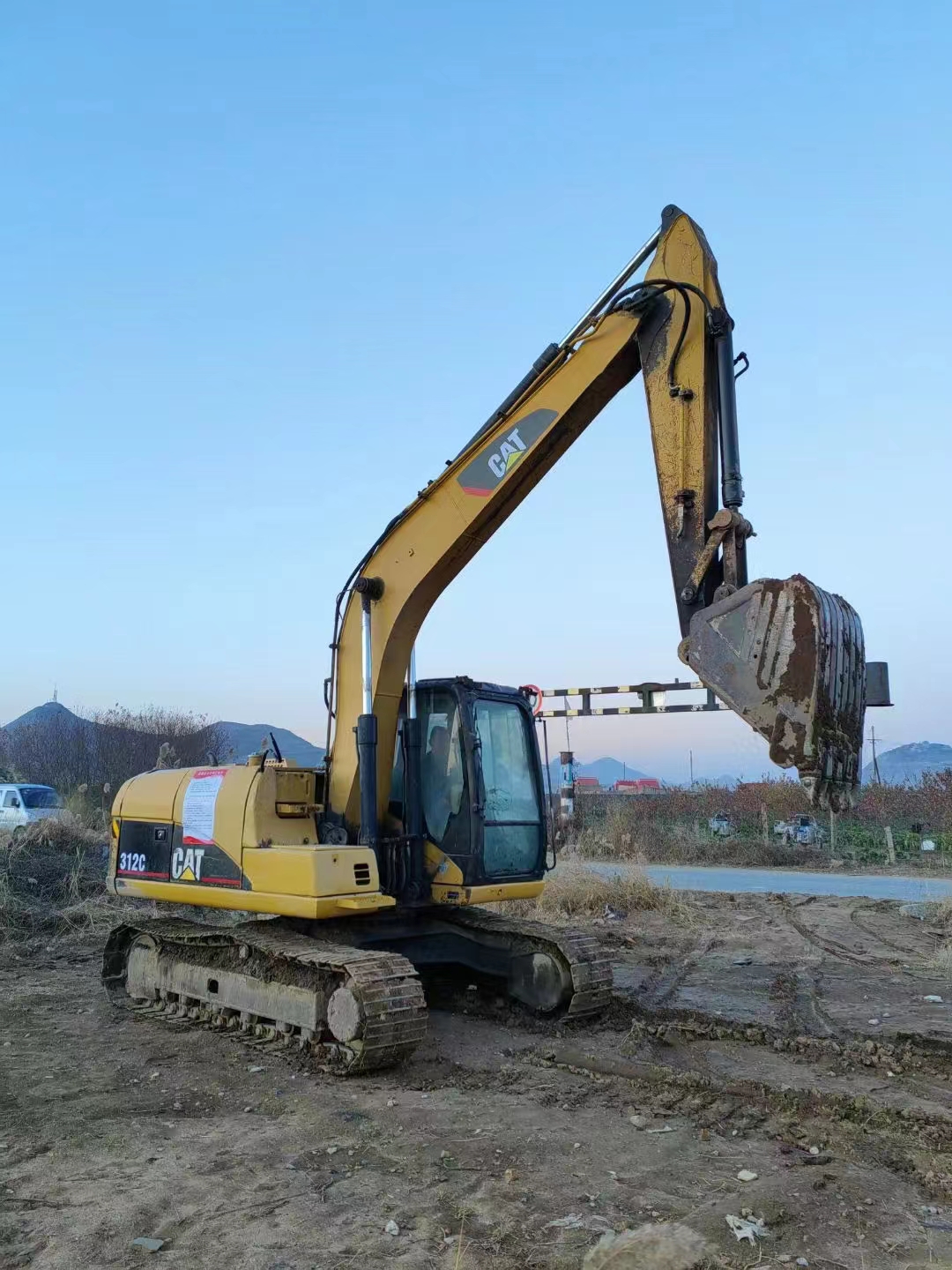 70.1KW Used CAT 312c Excavator Low Energy Consumption