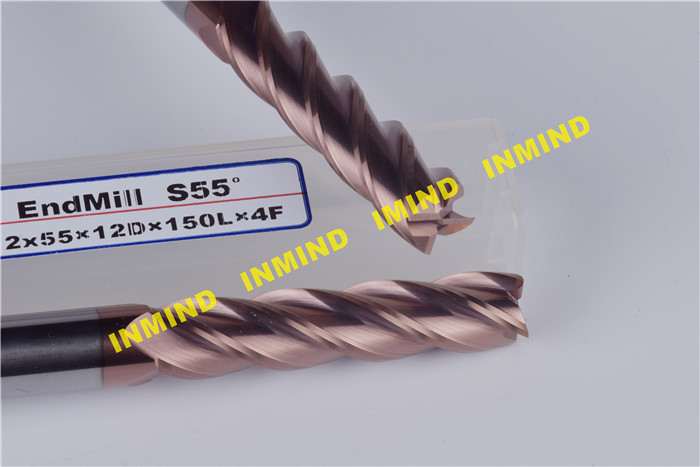 High Precision Square Long End Mill Bits , AlTiN Coating Metal Cutting Tools