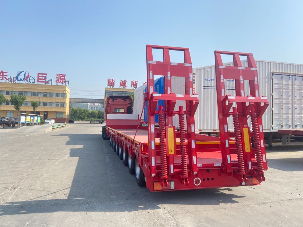 High Quality 3 Axles 60 Tons Low Bed Low Platform Semi Trailers for Sale