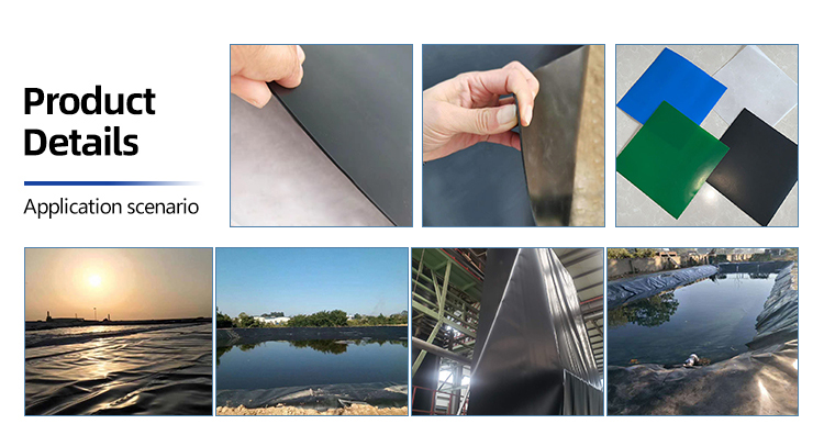 Reservoir Fish Pond Dock Engineering HDPE Geomembrane Linner with 0.2mm-3mm Thickness