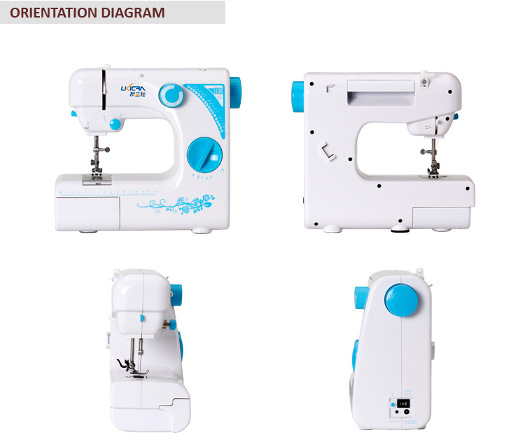 Ukicra UFR-727 Fashion Product Household Sewing Machine with DC 6V/1000mA Output