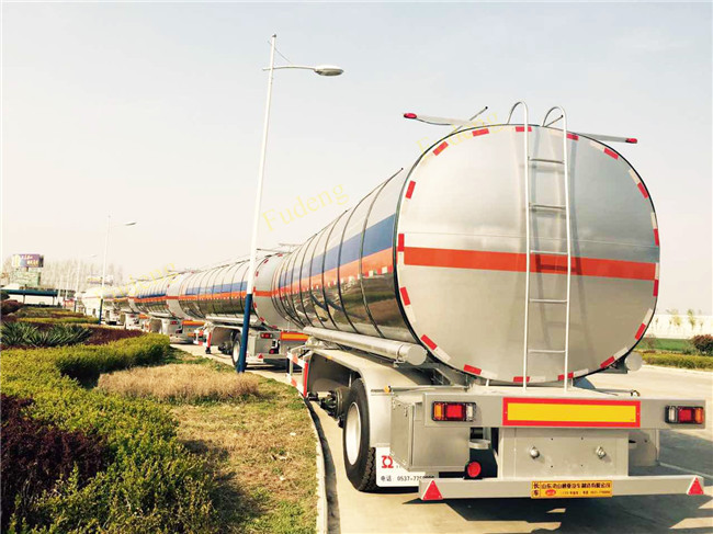 Customized 45000 L Fuel tanker Aluminum fuel tanker semi trailer with 3 axle