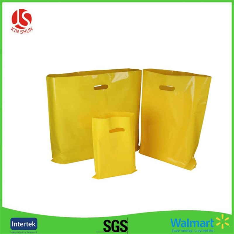Custom Own Logo Printing Cheap Gift Plastic Die Cut Hdpe Shopping Bag