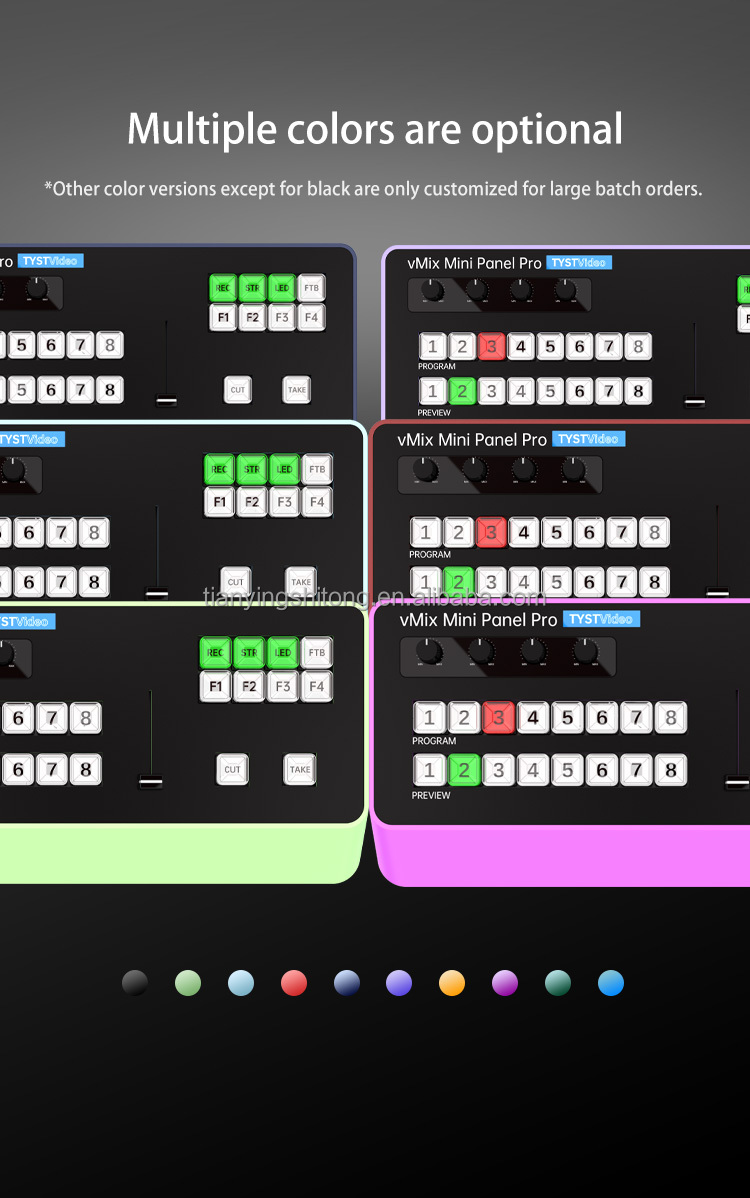 TYSTVideo Recording and Broadcasting Control Panel Vmix Mini Directing Switch Keyboard