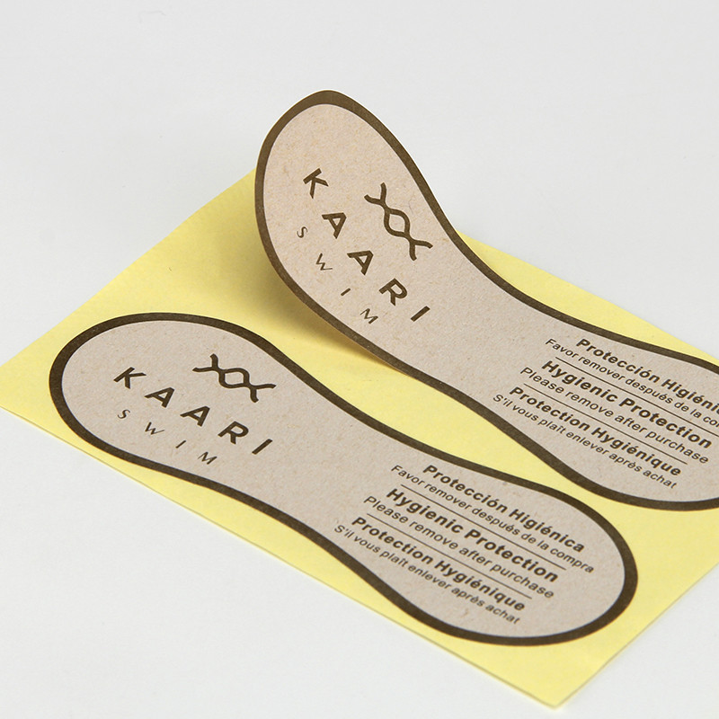 37.5mm Bikini Hygiene Adhesive Shipping Paper Sticker Labels Paper For Swimwear