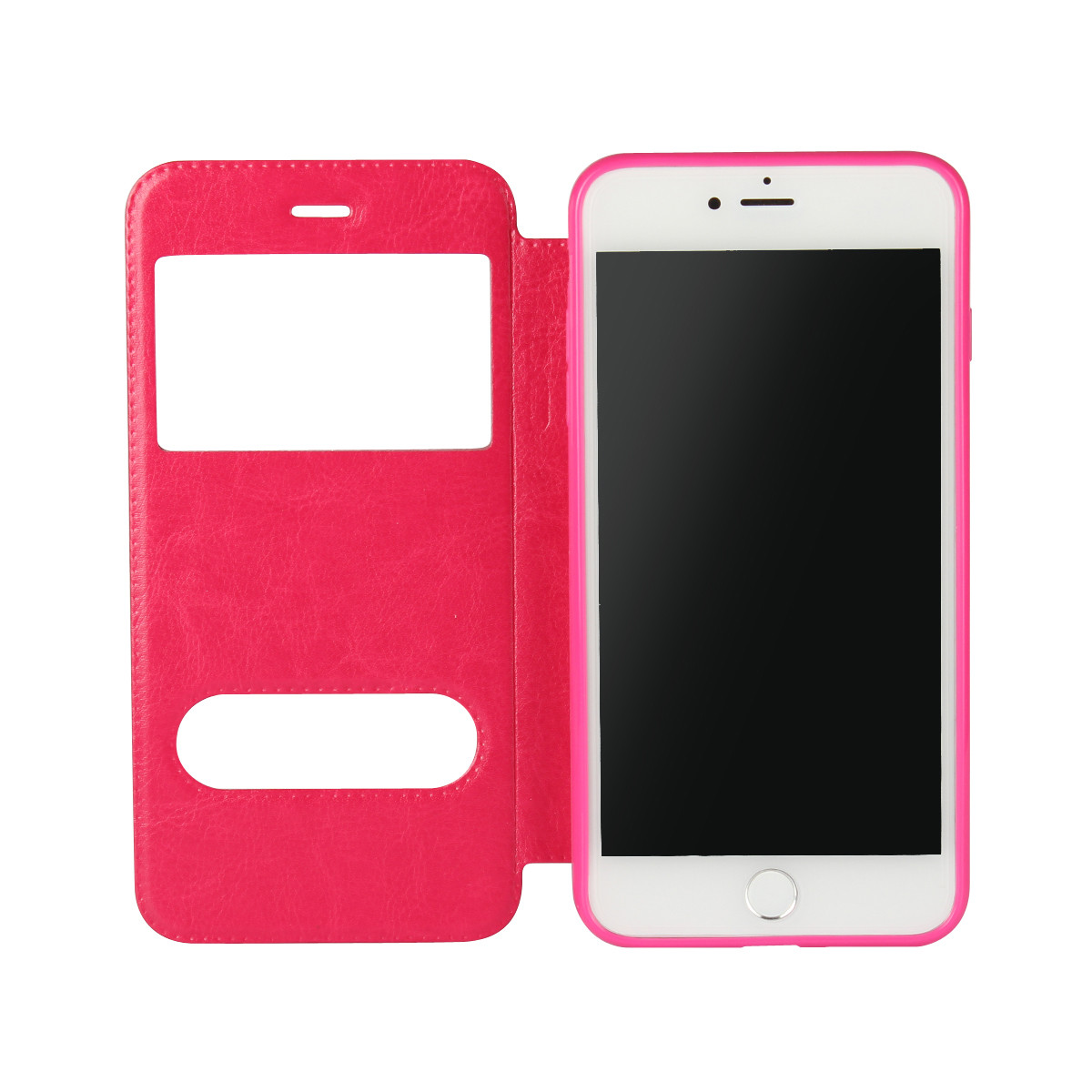 iPhone 8 Plus Case, Window View Stand Feature PU Leather Phone Case for Apple iPhone 5,6,7,8,X
