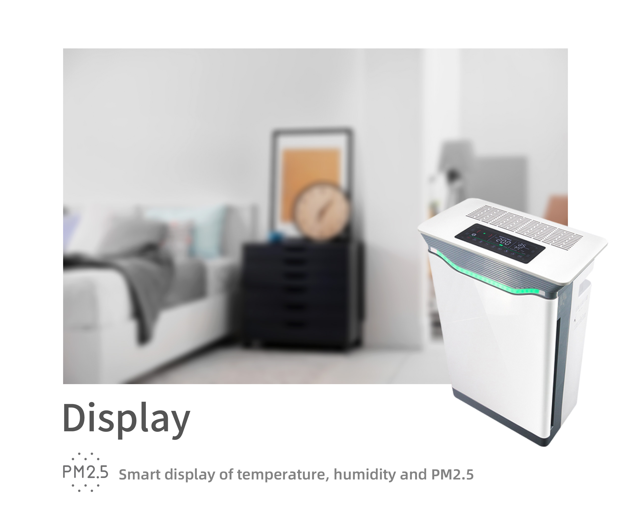 HOMEFISH H11 HEPA Negative Ion UV Air Purifier With PM2.5 Display