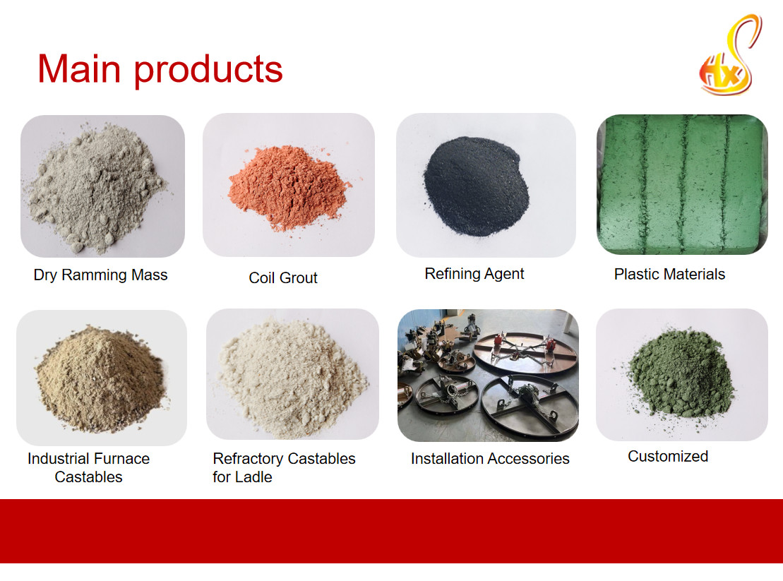 Powder Furnace Refractory Materials Lining Ramming Mass For Aluminum / Zinc Alloy