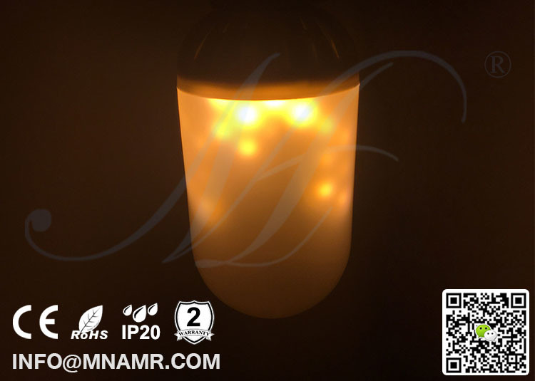 3D Vivid LED Flame Light E27 LED Candle Light