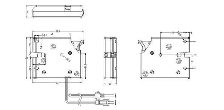 304 Stainless Steel Electronic Rotary Latch Motor / Servo Driven