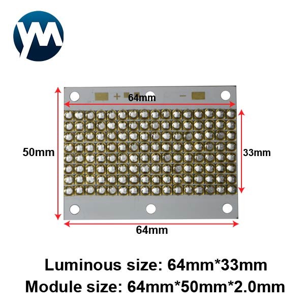 UV Light Module 380W led ultraviolet quartz lens led encapsulation series