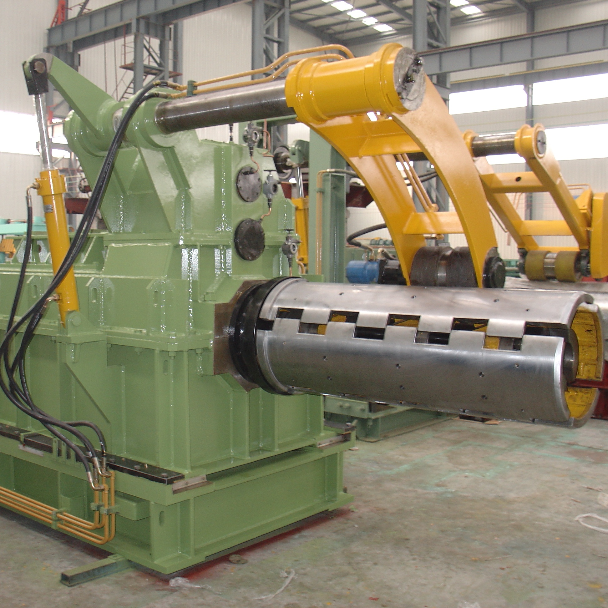 PLC Controlled Steel Coil Uncoiler Straightening Slitting and Recoiling Line for Output