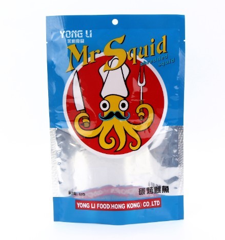Food grade smell proof three side sealed foil lined bag snack food packaging bag with window