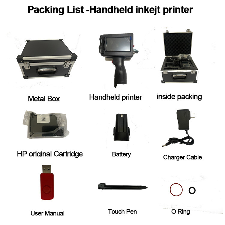 Lightweight Portable Handheld Inkjet Barcode Printer , Handheld Mobile Inkjet Printer