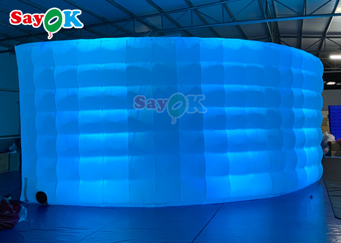 Curve Wall Multi Color Inflatable Backdrop Wall With LED Strips Photo Booth Wall