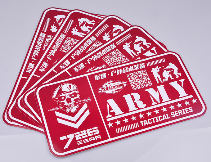 Private one color printed red outdoor UV resistant army tactical series advertising decal sticker