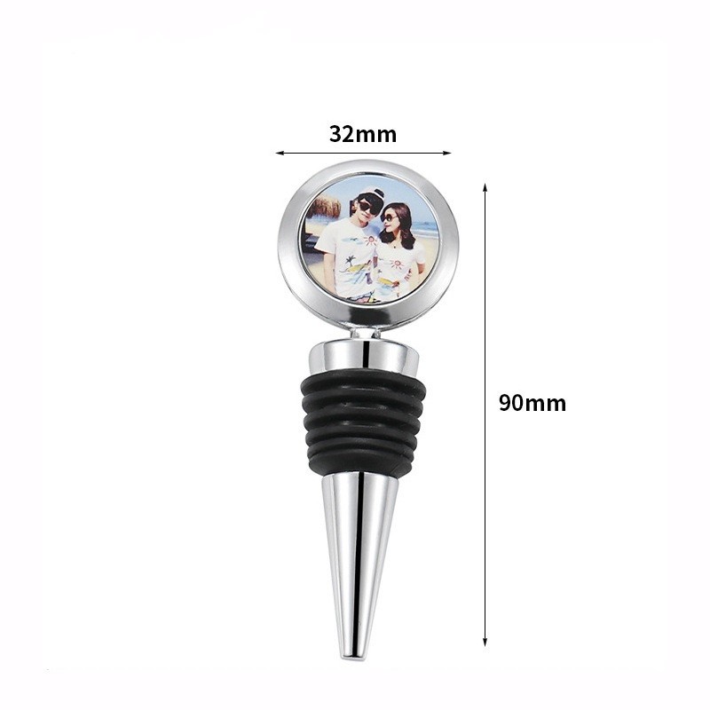 Different Shapes Sublimation Wine Bottle Stopper With Aluminum Insert Personalized Sublimation Blanks