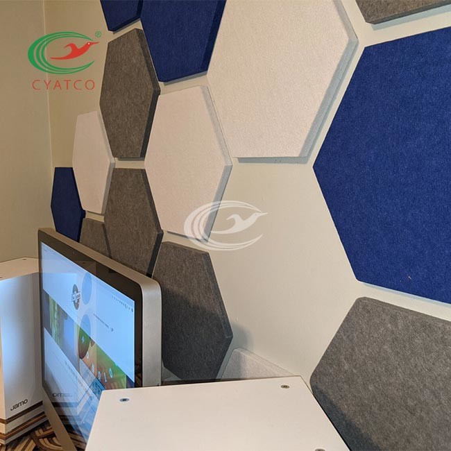 Harmless Fireproof Hexagon Foam Panels Environmentally Friendly