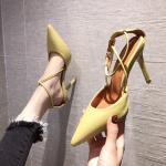 YTH001 Baotou Women'S Sandals Pointed Toe Fashion Buckle Strap Ladies Stiletto