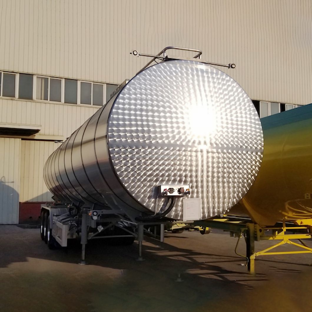 3 Axles 40000L 30t Insulated Aluminum Tanker Semi-Trailer with BPW Axle 12t and Mechinical Suspension for Organic Chemical of Dibutyl 