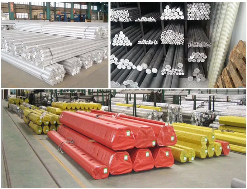 TISCO 7075 T6 6063 T5 Round Solid Aluminium Bar ASTM B209 JIS H4000