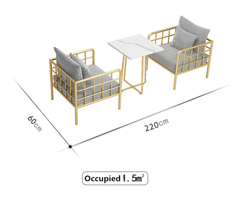 Breakfast Break Room Commercial Booth Seating Furniture Cafe Gold Stainless Steel
