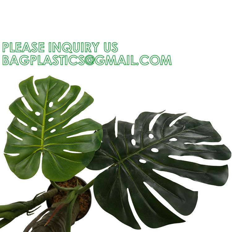 Artificial Monstera Deliciosa Plant, 5ft Potted Faux Tree with 15 Verdant Fake Leaves, Swiss Cheese Plant for Home