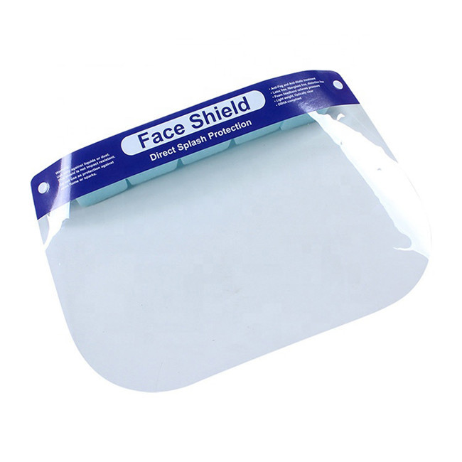 Full Protection Disposable Face Shield PET Fogproof Anti PollutionTransmission