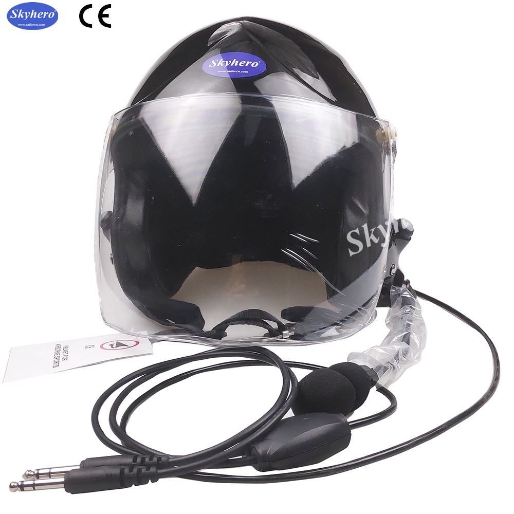 Noise Cancel PPG Black Helmet With Full Headset EN966 Certificated Paramotor Helmet China Supplier blue red black