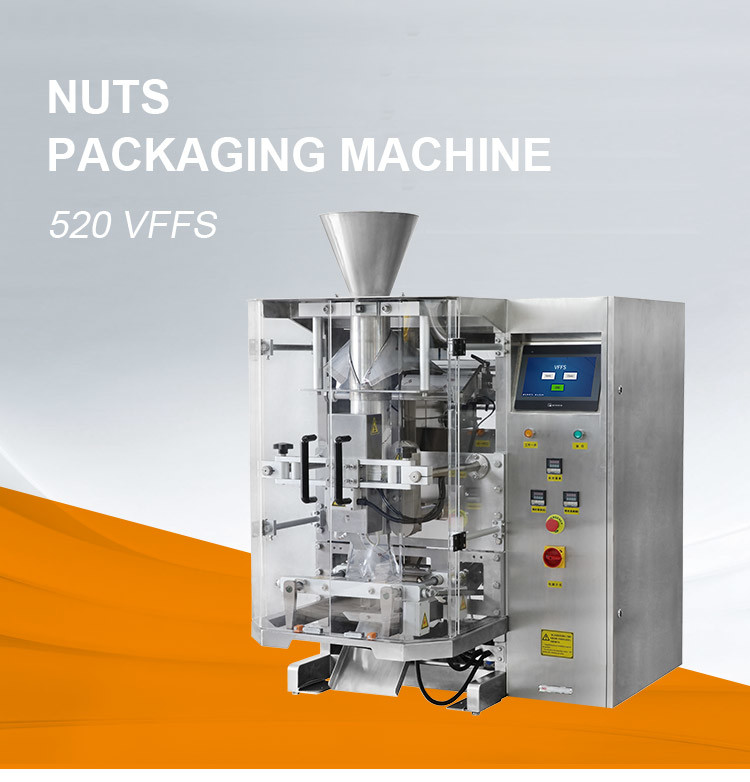 520mm 60bpm Nuts Vertical Form Fill Seal Bagging Machine