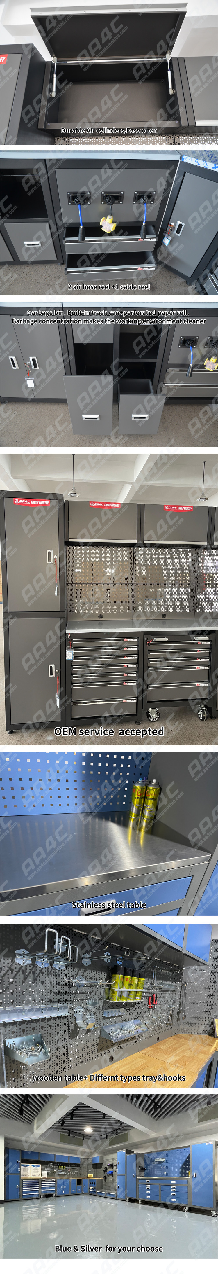 AA4C Tools Cabinet Worktable Work Bench workstation Trolley Vehicle Tools Storage Combination D Type
